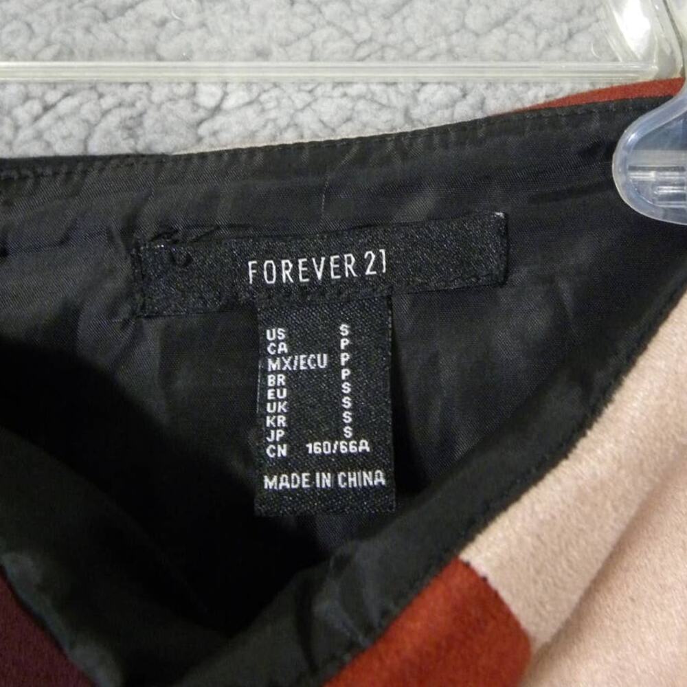 Forever 21 multicolor earth tones blocks mini skirt small - Picture 4 of 6